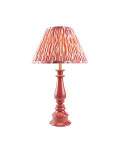 Endon Lighting - Myrtle & Ikat 30cm - 114895 - Pink Warm Brass Table Lamp With Shade