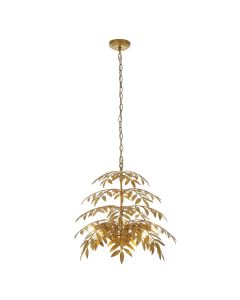 Fern - Distressed Gold 5 Light Pendant