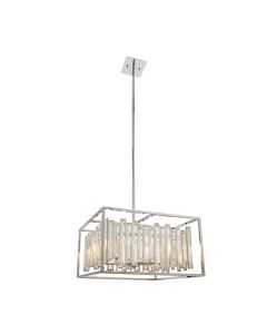 Endon Lighting - Acadia - 81931 - Clear Crystal Glass Chrome 6 Light Ceiling Pendant Light