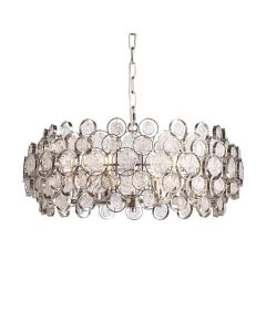 Endon Lighting - Marella - 76508 - Nickel Clear Glass 6 Light Ceiling Pendant Light