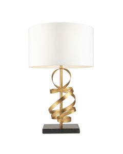 Fathom - Gold Leaf Table Lamp with Ivory Shade