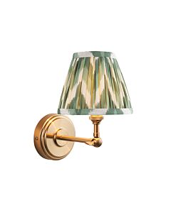 Endon Lighting - Step Wing & Zigzag 16cm - 115782 - Aged Brass Green Wall Light