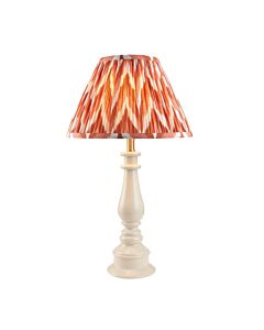 Endon Lighting - Myrtle & Zigzag 30cm - 114959 - White Warm Brass Orange Table Lamp With Shade