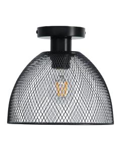 Cassidy - Medium Black Mesh Ceiling Flush Light