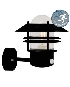 Nordlux - Blokhus - 25031003 - Black Clear Glass IP54 Outdoor Sensor Wall Light