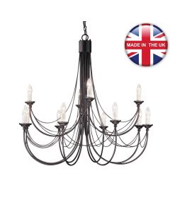 Elstead - Carisbrooke CB12-BLACK Chandelier