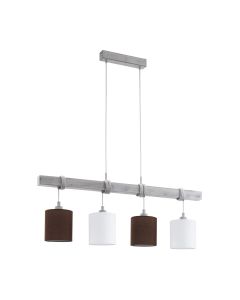 Eglo Lighting - Townshend 2 - 49927 - White Wood 4 Light Bar Ceiling Pendant Light