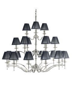 Interiors 1900 - Stanford - 63639 - Nickel Black 21 Light Chandelier