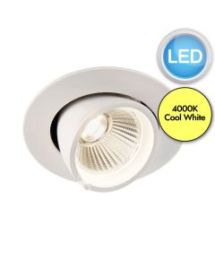 Saxby Lighting - Axial - 78537 - LED White Clear Glass 9w 4000k 90mm Dia Recessed Ceiling Downlight