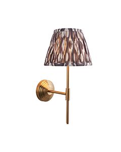 Endon Lighting - Obelisk T Bar & Ikat 20cm - 116022 - Aged Brass Grey Wall Light