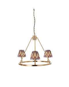 Endon Lighting - Chester - 114528 - Aged Brass Grey 3 Light Ceiling Pendant Light