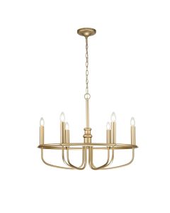 Kichler Lighting - Capitol Hill - KL-CAPITOL-HILL6-PNBR - Natural Brass 6 Light Chandelier