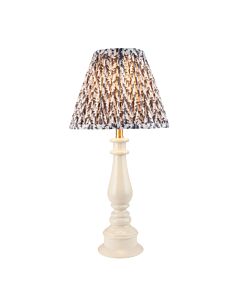 Endon Lighting - Myrtle & Leaf 25cm - 116319 - White Warm Brass Grey Table Lamp With Shade