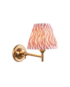 Endon Lighting - Dome Fold & Ripple 16cm - 115645 - Aged Brass Pink Wall Light