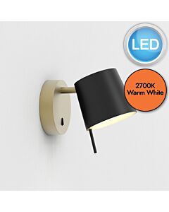 Astro Lighting - Miura - 1444003 & 5018052 - LED Gold Black Reading Wall Light