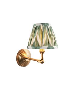 Endon Lighting - Obelisk Wing & Zigzag 16cm - 115712 - Aged Brass Green Wall Light