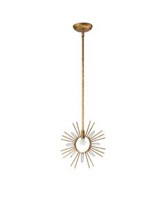 Gilded Nola Lighting - Sun King - GN-SUN-KING-P-G - Gold Leaf Ceiling Pendant Light