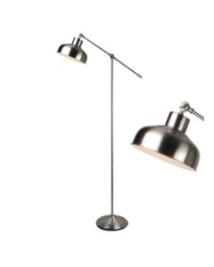 Satin Nickel Lever Arm Floor Lamp