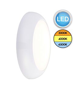 Saxby Lighting - Forca - 77904 & 77897 - LED White Opal IP65 18w CCT Plain Bezel Outdoor Bulkhead Light