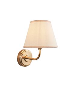 Endon Lighting - Step Arc & Ivy 20cm - 116054 - Aged Brass Vintage White Wall Light