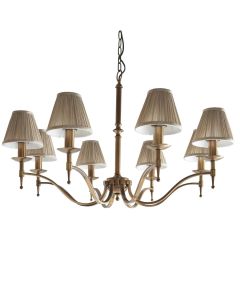 Interiors 1900 - Stanford - 63629 - Antique Brass Beige 8 Light Chandelier