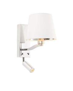 Endon Lighting - Harvey - 73027 - Nickel Vintage White Reading Wall Light