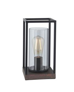 Francine - Sand Black Tinted Glass Table Lamp