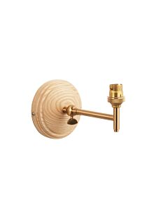 Endon Lighting - Wood Fold - 115077 - Ash Wood Aged Brass Wall Light