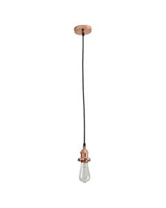 Flex Suspension - Polished Copper Pendant Kit with Black Fabric Cable