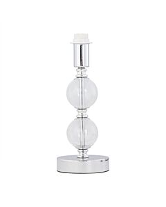 Chrome Two Ball Stick Table Lamp Base Only