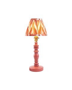 Endon Lighting - Bibury & Zigzag 16cm - 115911 - Pink Aged Brass Orange Table Lamp With Shade