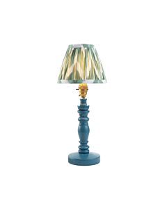 Endon Lighting - Bibury & Zigzag 16cm - 115894 - Blue Aged Brass Green Table Lamp With Shade