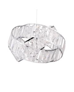 Clear Jewelled Layered Twist Ceiling Light Shade