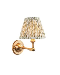 Endon Lighting - Dome Wing & Leaf 16cm - 115625 - Aged Brass Green Wall Light