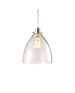 Endon Lighting - Elstow - 60874 - Chrome Clear Glass Easy Fit Pendant Shade