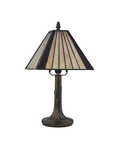 Stratford - Tiffany Coloured Glass 39cm Table Lamp
