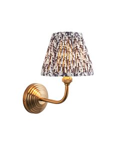 Endon Lighting - Obelisk Arc & Leaf 16cm - 115670 - Aged Brass Grey Wall Light