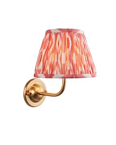 Endon Lighting - Dome Arc & Ikat 20cm - 115954 - Aged Brass Pink Wall Light