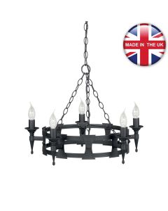 Elstead - Saxon SAX5-BLK Chandelier