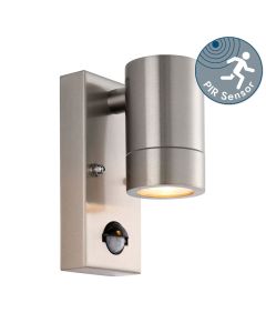 Saxby Lighting - Palin PIR - 101351 - Stainless Steel Clear Glass IP65 Outdoor Sensor Wall Light