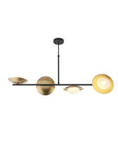 Kenmore - Dark Bronze and Gold 4 Light Pendant