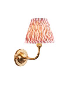 Endon Lighting - Dome Arc & Ripple 16cm - 115594 - Aged Brass Pink Wall Light