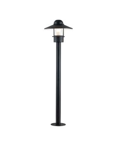 Elstead Lighting - Klampenborg - KLAMPENBORG-BOL-BK - Black Clear Glass IP44 Outdoor Post Light