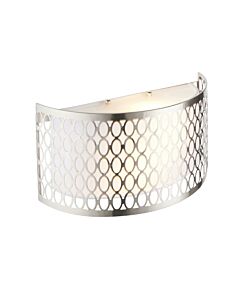 Endon Lighting - Cordero - 113263 - Satin Nickel Frosted Glass White 2 Light Wall Washer Light