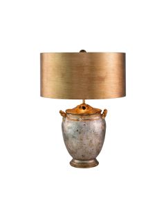 Flambeau Lighting - Jackson - FB-JACKSON-TL - Antique Silver Gold Leaf Parchment Table Lamp With Shade