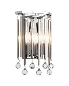 Kichler Lighting - Piper - KL-PIPER2-PC - Chrome Clear Crystal Glass 2 Light Wall Washer Light