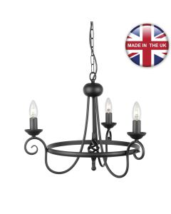 Elstead - Harlech HR3A-BLACK Chandelier