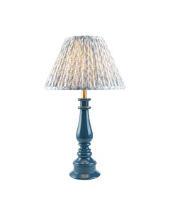 Endon Lighting - Myrtle & Leaf 30cm - 114935 - Blue Warm Brass Table Lamp With Shade