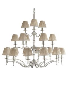 Interiors 1900 - Stanford - 63634 - Nickel Beige 21 Light Chandelier