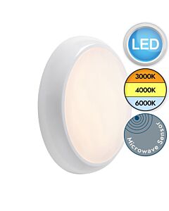 Saxby Lighting - HeroPRO - 95541 - LED White Opal IP65 Microwave Plain Bezel Outdoor Sensor Bulkhead Light
